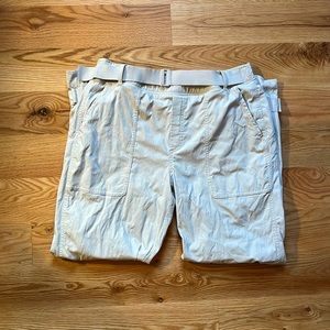 Athleta Cream Track Pants